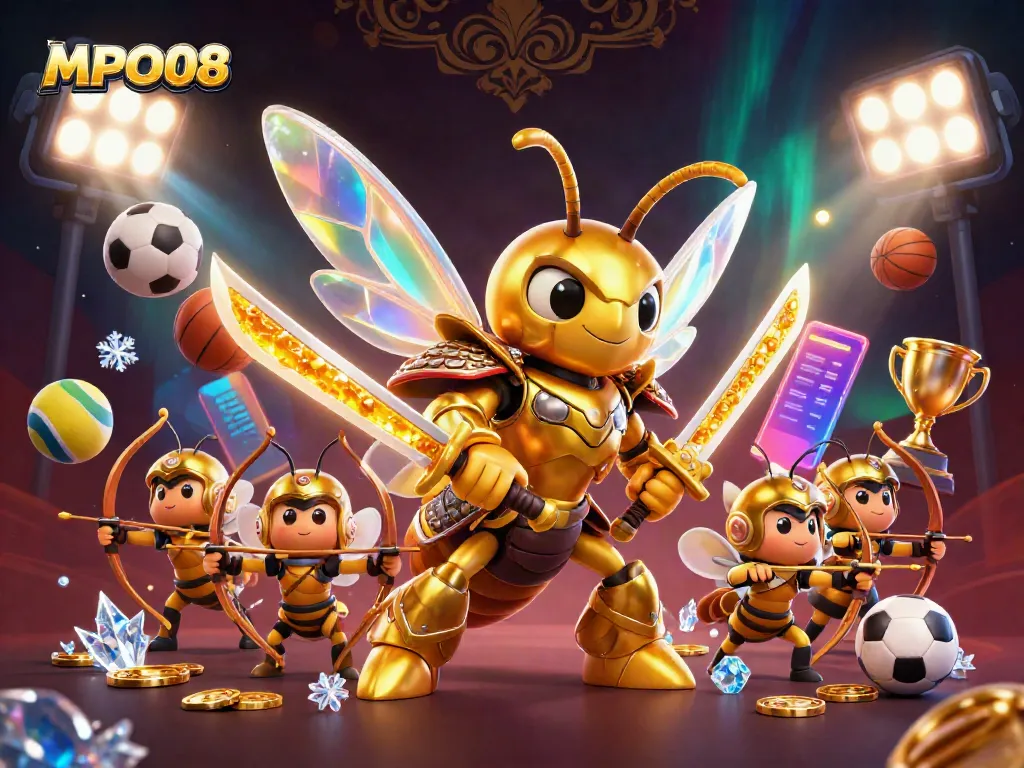 Engaging MPO08 live casino experience featuring a dynamic scene with game elements and characters.