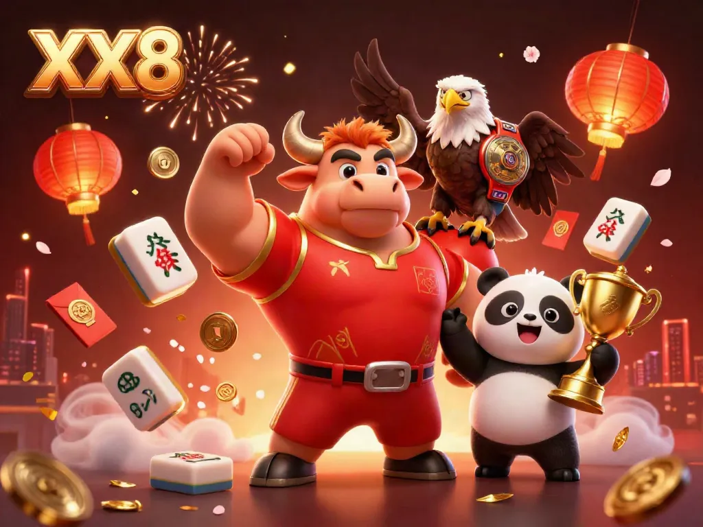Celebrate thrilling wins at XX8 with an illustration of victory and vibrant casino elements.