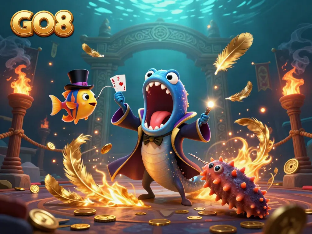 Experience thrilling gaming action at GO8 with vibrant, dynamic casino elements.
