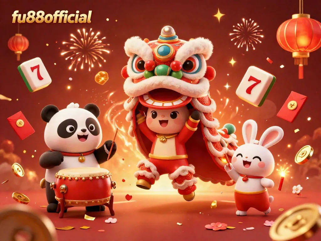 Experience exhilarating gameplay with fu88offical's vibrant festival atmosphere featuring dancing characters and rich casino elements.