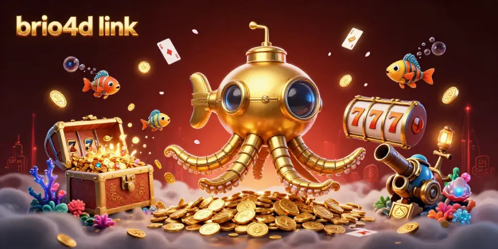 Spin the reels at brio4d link with a vibrant scene illustrating underwater excitement and riches.