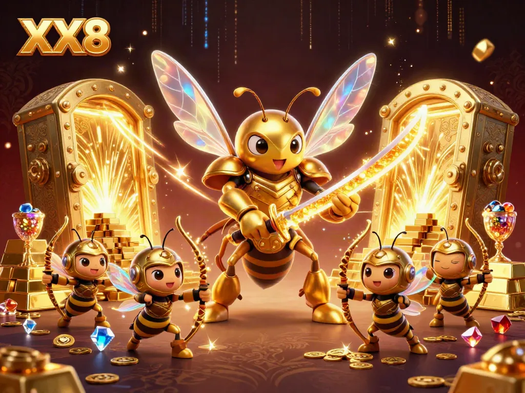 Engage in thrilling gameplay at XX8 with an adventurous 3D casino spectacle featuring vibrant gaming elements.