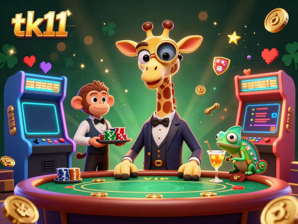 Experience thrilling gameplay with tk11, featuring a high-roller giraffe and gaming adventures.